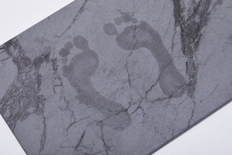Quick-dry Stone Shower & Bath Mat |  Grey Marble