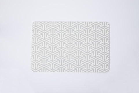 Quick-dry Stone Shower & Bath Mat | White/Light Grey