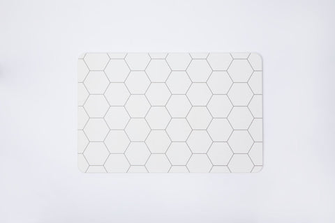Quick-dry Stone Shower & Bath Mat | White Honeycomb