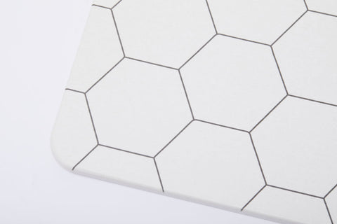 Quick-dry Stone Shower & Bath Mat | White Honeycomb