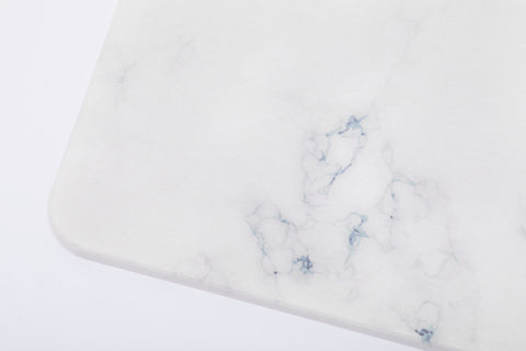Quick-dry Stone Shower & Bath Mat | White Marble
