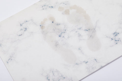 Quick-dry Stone Shower & Bath Mat | White Marble