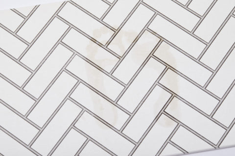 Quick-dry Stone Shower & Bath Mat | White Parquet