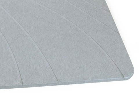 Engraved Line Pattern Quick-dry Stone Shower Mat | Light Grey